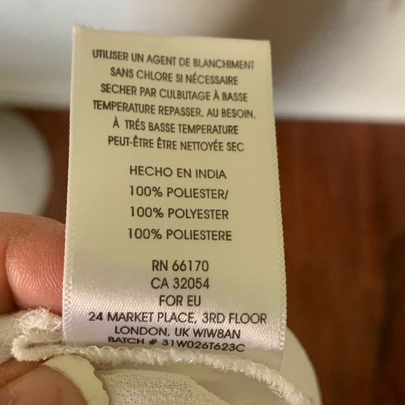 Ecote flowy Aztec embroidered chiffon top S - Picture 14 of 14